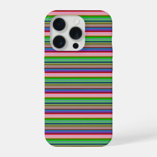 Warme kleurrijke strepen iPhone 15 pro case