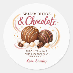 Warme Knuffels Chocolade Hot Cocoa Bomb Labels