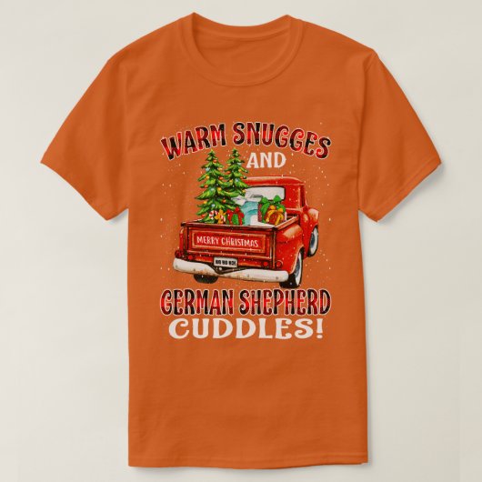 Warme knuffels en Duitse herder knuffels lelijke c T-shirt (Design voorkant)