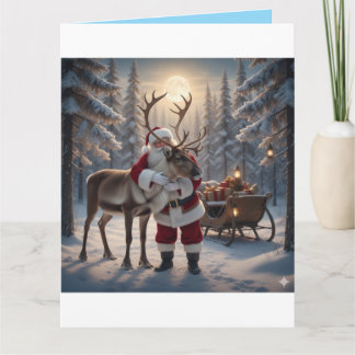 Warme knuffels in een winterwonderland kaart