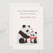 Warme knuffels, Panda Love Feestdagenkaart (Voorkant / Achterkant)