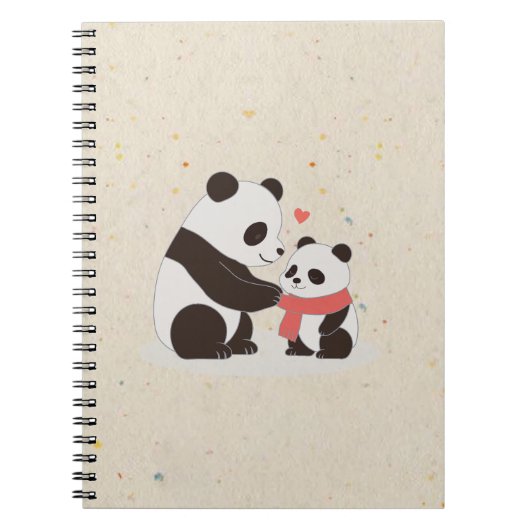 Warme knuffels, Panda Love Notitieboek (Voorkant)