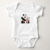 Warme knuffels, Panda Love Romper (Voorkant)