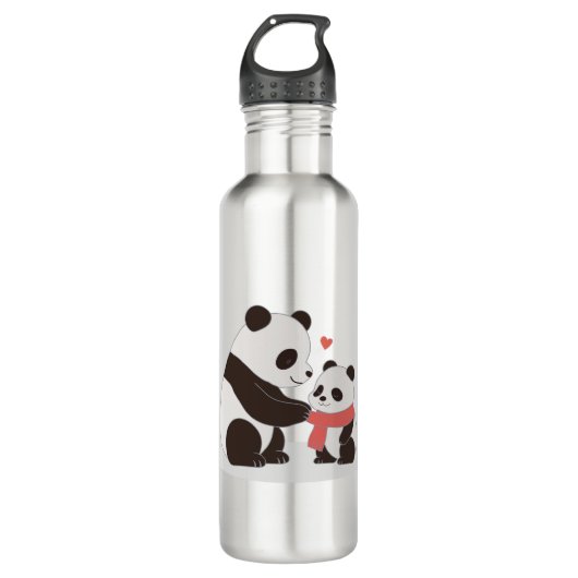 Warme knuffels, Panda Love Waterfles (Voorkant)