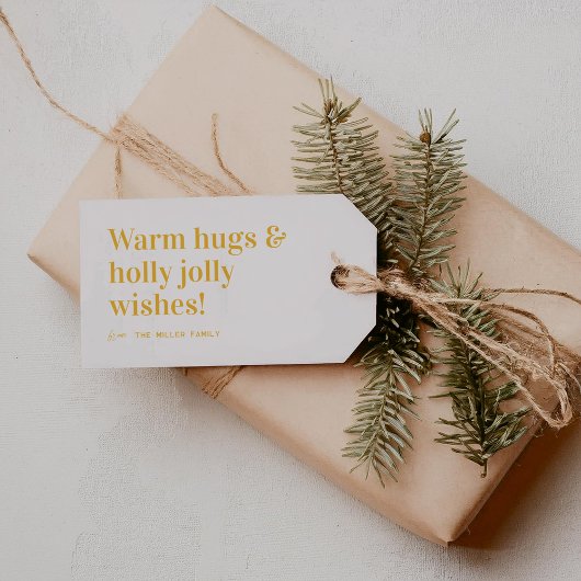 Warme Knuffels | Schattige Kerstmis Cadeaulabel