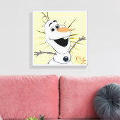 Warme knuffels sneeuwpopje canvas print kunst aan (Insitu (Woonkamer))