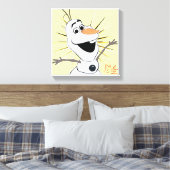 Warme knuffels sneeuwpopje canvas print kunst aan (Insitu (Slaapkamer))