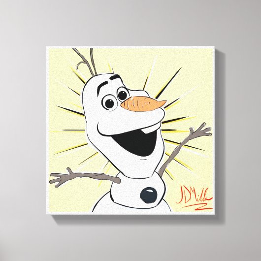 Warme knuffels sneeuwpopje canvas print kunst aan (Voorkant)