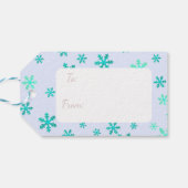 Warme knuffels & wintervlokken Kerstkat Cadeaulabel (Achterkant Horizontaal)