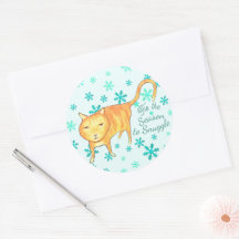 Warme knuffels & wintervlokken Kerstkat