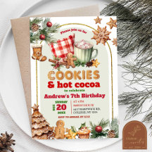 Warme koekjes en hete choco Kerst kinderverjaardag