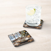 Warme koffie en peperkoekkoekjes Kerstmis Bier Onderzetter (Rechterzijde)