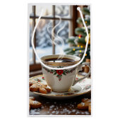 Warme koffie en peperkoekkoekjes Kerstmis Klein Cadeauzakje (Achterkant)