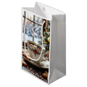 Warme koffie en peperkoekkoekjes Kerstmis Klein Cadeauzakje (Voorkant Gekanteld)