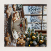 Warme koffie en peperkoekkoekjes Kerstmis Legpuzzel (Horizontaal)