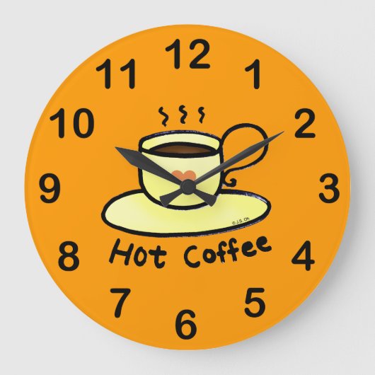 warme koffie grote klok (Voorkant)