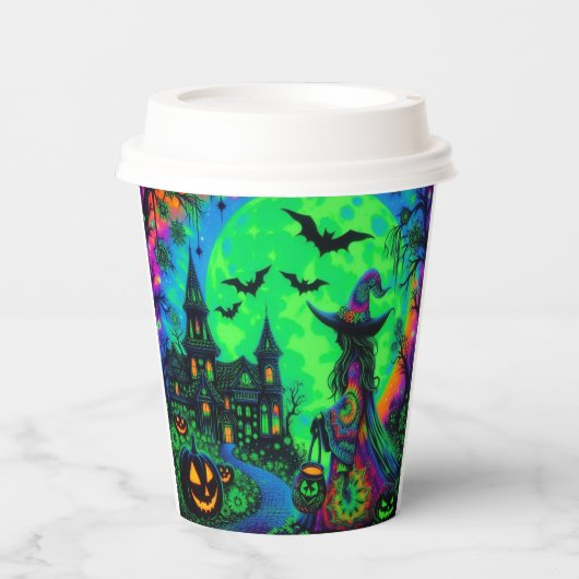 Warme koffiebeker papier bulk bestellingen papieren bekers (Voorkant)