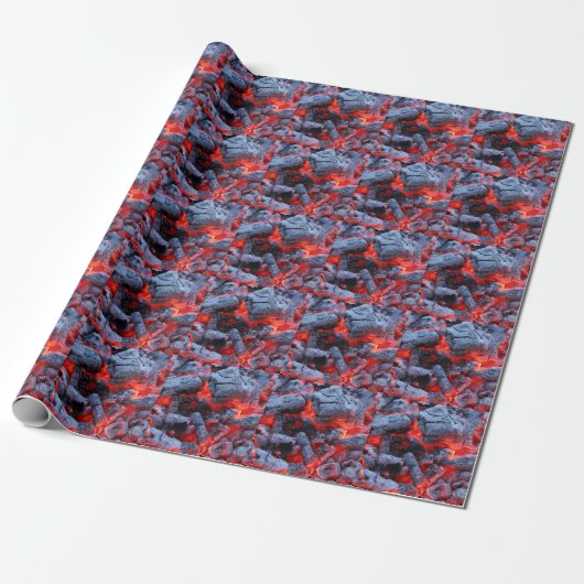 Warme kolen cadeaupapier (Uitgerold)