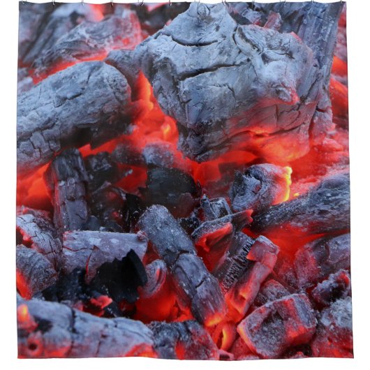 Warme kolen douchegordijn (Voorkant)