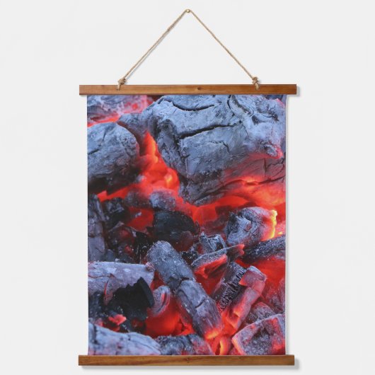 Warme kolen hangend wandkleed (Voorkant)