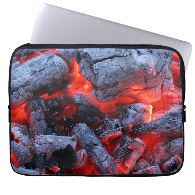Warme kolen laptop sleeve (Voorkant)