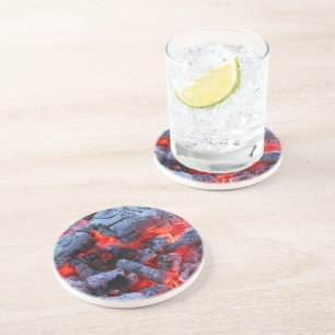 Warme kolen zandsteen onderzetter