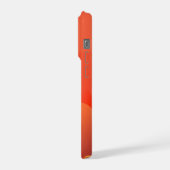 Warme Koraal Oranje Abstracte Gradiënt Golven iPhone Hoesje (Linkerkant)