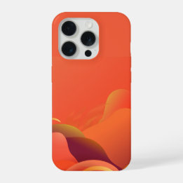 Warme Koraal Oranje Abstracte Gradiënt Golven iPhone 15 Pro Case