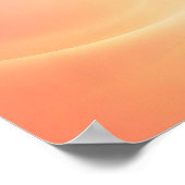Warme Koraal Perzik Gradiënt Abstracte Golven Poster (Hoek)