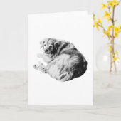 Warme krul, open hart kaart (Gele Bloem)