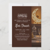 Warme lantaarntafelsetting Ramadan Iftar-diner Kaart (Voorkant)