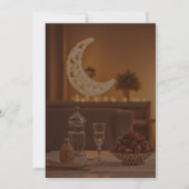 Warme lantaarntafelsetting Ramadan Iftar-diner Kaart (Achterkant)