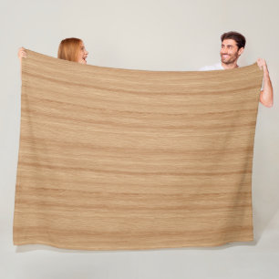 Warme lichte houtnerftextuur met natuurlijke strom fleece deken