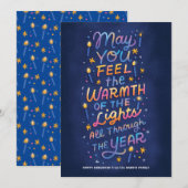 Warme Lichten Feestdagenkaart (Voorkant / Achterkant)