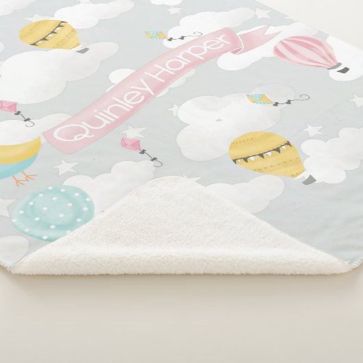 warme luchtballon babydeken sherpa deken (3/4)