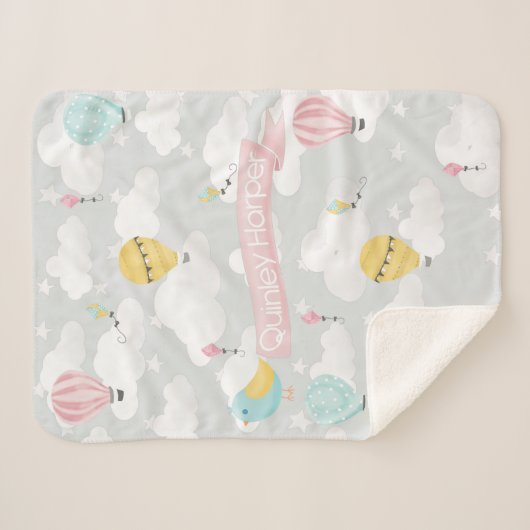 warme luchtballon babydeken sherpa deken (Voorkant (horizontaal))