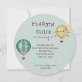 Warme luchtballon Birthday Kaart (Achterkant)