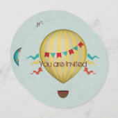 Warme luchtballon Birthday Kaart (Voorkant / Achterkant)