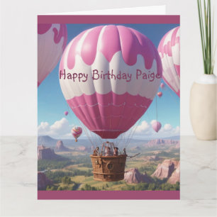Warme luchtballon Birthday Kaart