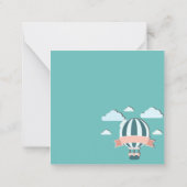 Warme luchtballon Birthday Notitiekaartje (Achterkant)