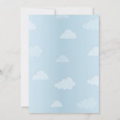 Warme luchtballon Birthday Party Mint Pink Clouds Kaart (Achterkant)