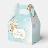 Warme luchtballon Cute Animals Boy Birthday Party Bedankdoosjes (Voorkant Zijde)