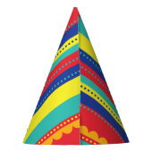 Warme Luchtballon Kleurrijk Verjaardagsfeest Feesthoedjes (Achterkant)