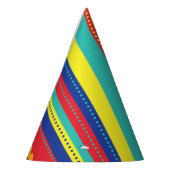 Warme Luchtballon Kleurrijk Verjaardagsfeest Feesthoedjes (Links)