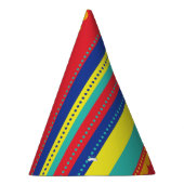 Warme Luchtballon Kleurrijk Verjaardagsfeest Feesthoedjes (Rechts)