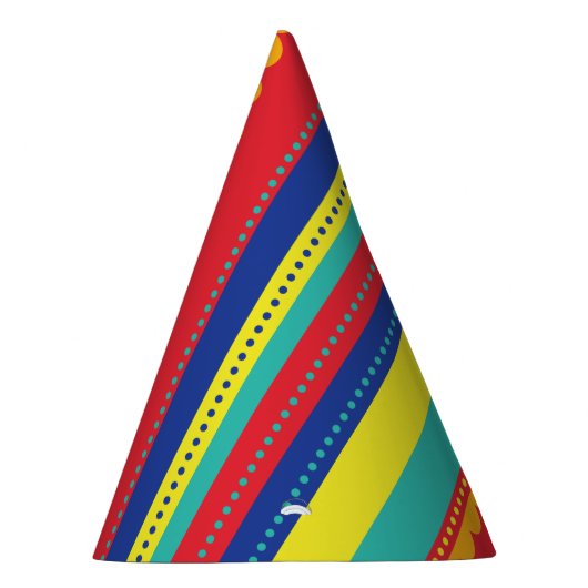 Warme Luchtballon Kleurrijk Verjaardagsfeest Feesthoedjes (Rechts)