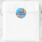 Warme luchtballon Waterverf boys Birthday Sticker (Tas)