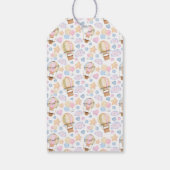 Warme luchtballon Waterverf Pattern Birthday Cadeaulabel (Achterkant)