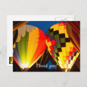 Warme luchtballonnen gloeien briefkaart (Voorkant / Achterkant)