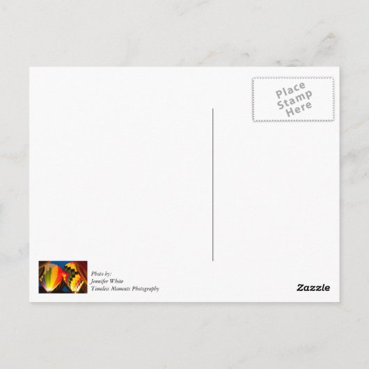 Warme luchtballonnen gloeien briefkaart (Achterkant)